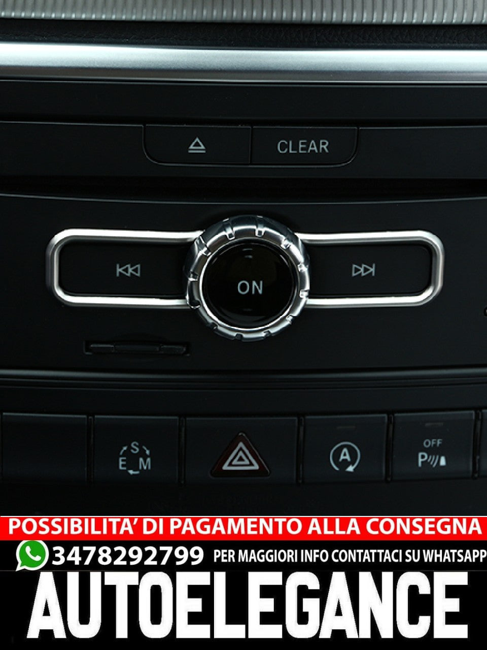 For Mercedes A CLA and GLA chrome frame panel radio remote control 