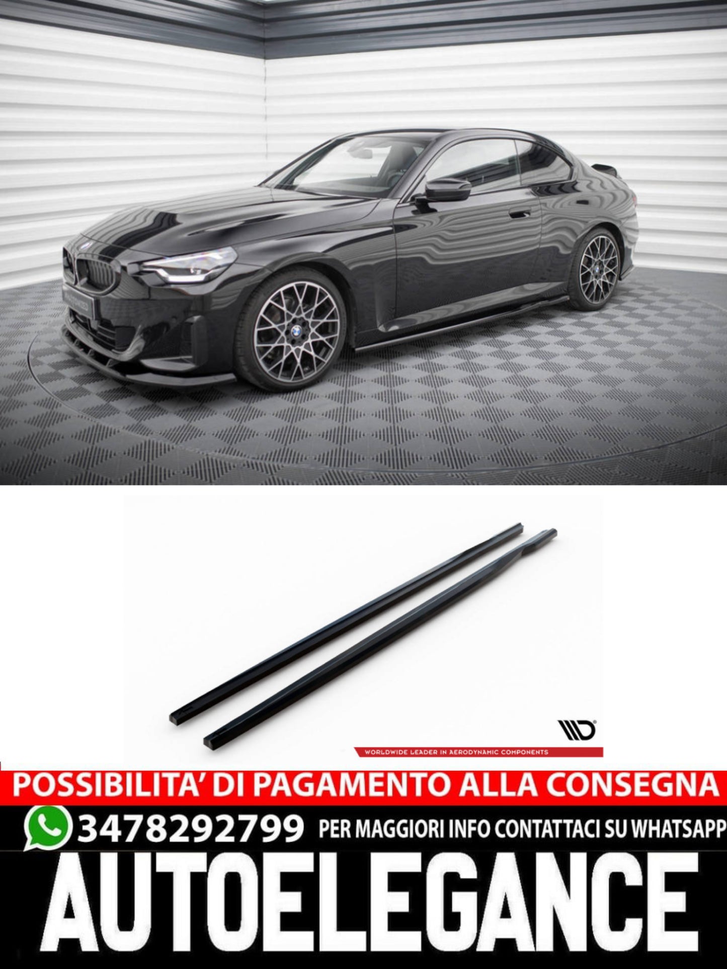 MINIGONNE LATERALI V.1 ADATTE PER BMW 2 COUPE G42  (2021 - )
