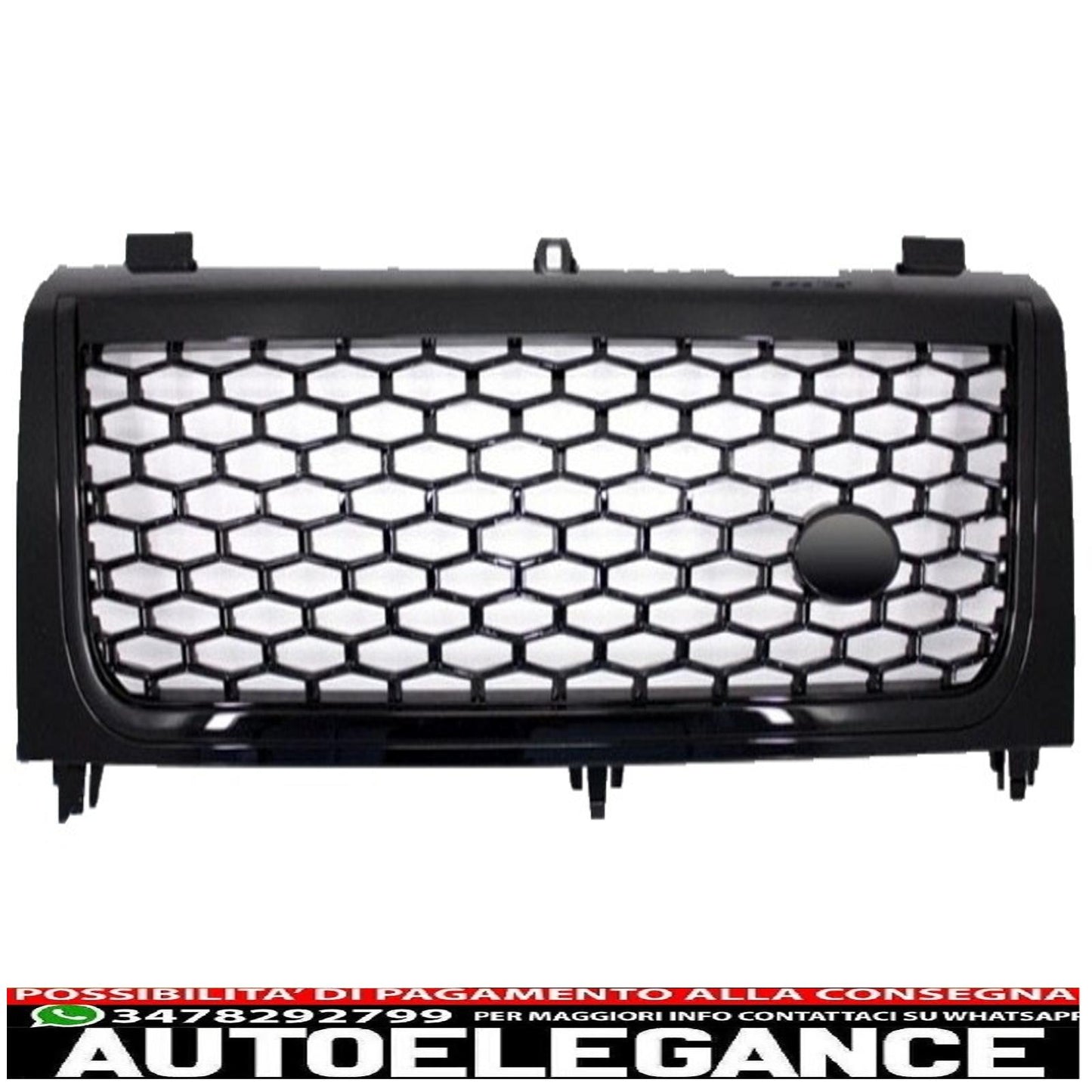 central grille with side vents suitable for land rover vogue iii l322 (2002-2005) all black autobiography supercharged edition