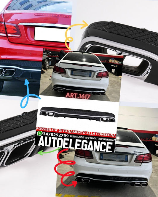 DIFFUSORE ADATTO PER MERCEDES CLASSE E C207 - A207 FACELIFT 2013-2017 LOOK E63