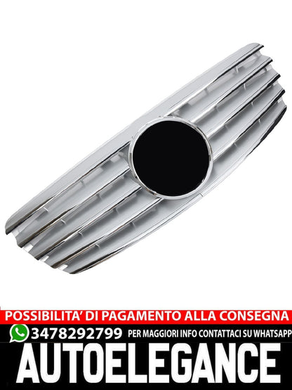 Griglia sportiva per Mercedes W211 S211 E 2002-2006 argento cromato AMG LOOK
