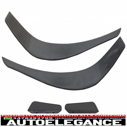 Bumper splitter fins aero side vent canard suitable for mercedes benz cla w117 c117 x117 (2013-2016) cla45 a-design carbon film