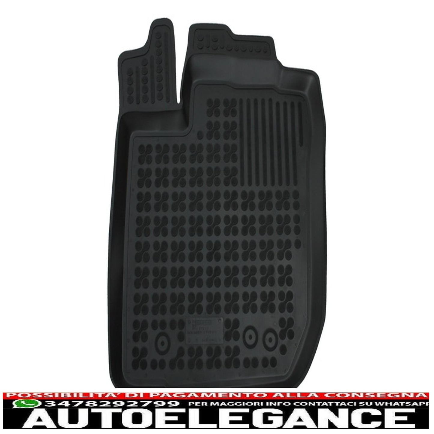 Black rubber mat suitable for dacia sandero ii (2013-2018)