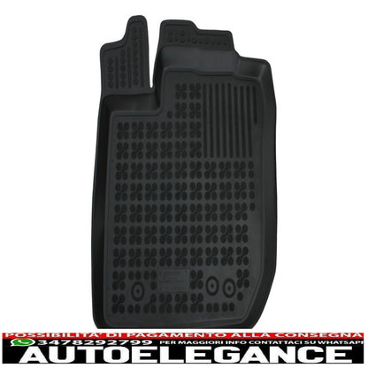 Black rubber mat suitable for dacia sandero ii (2013-2018)