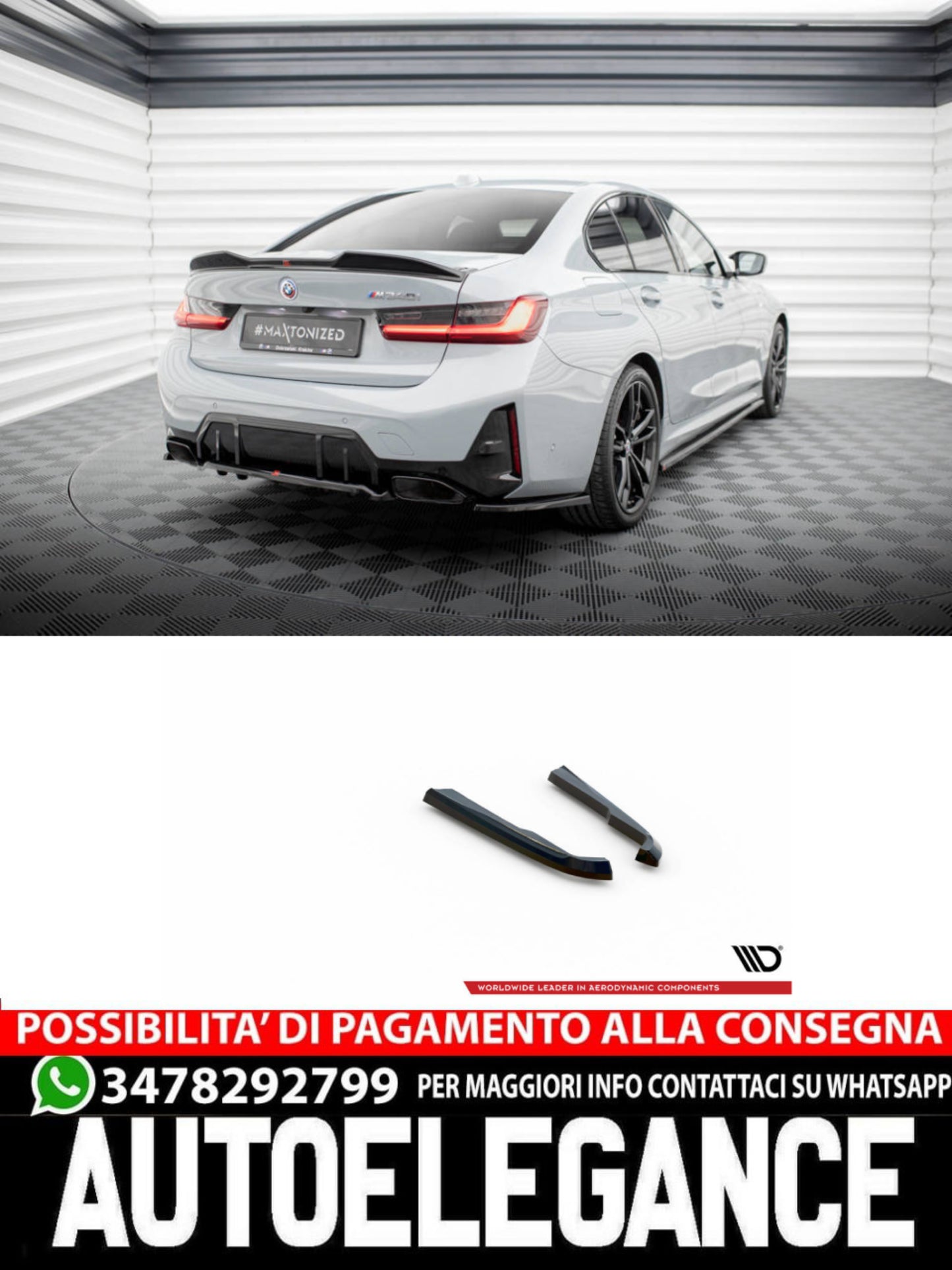 SPLITTER LATERALI POSTERIORI BMW M340I G20 / G21 FACELIFT  (2022 - )