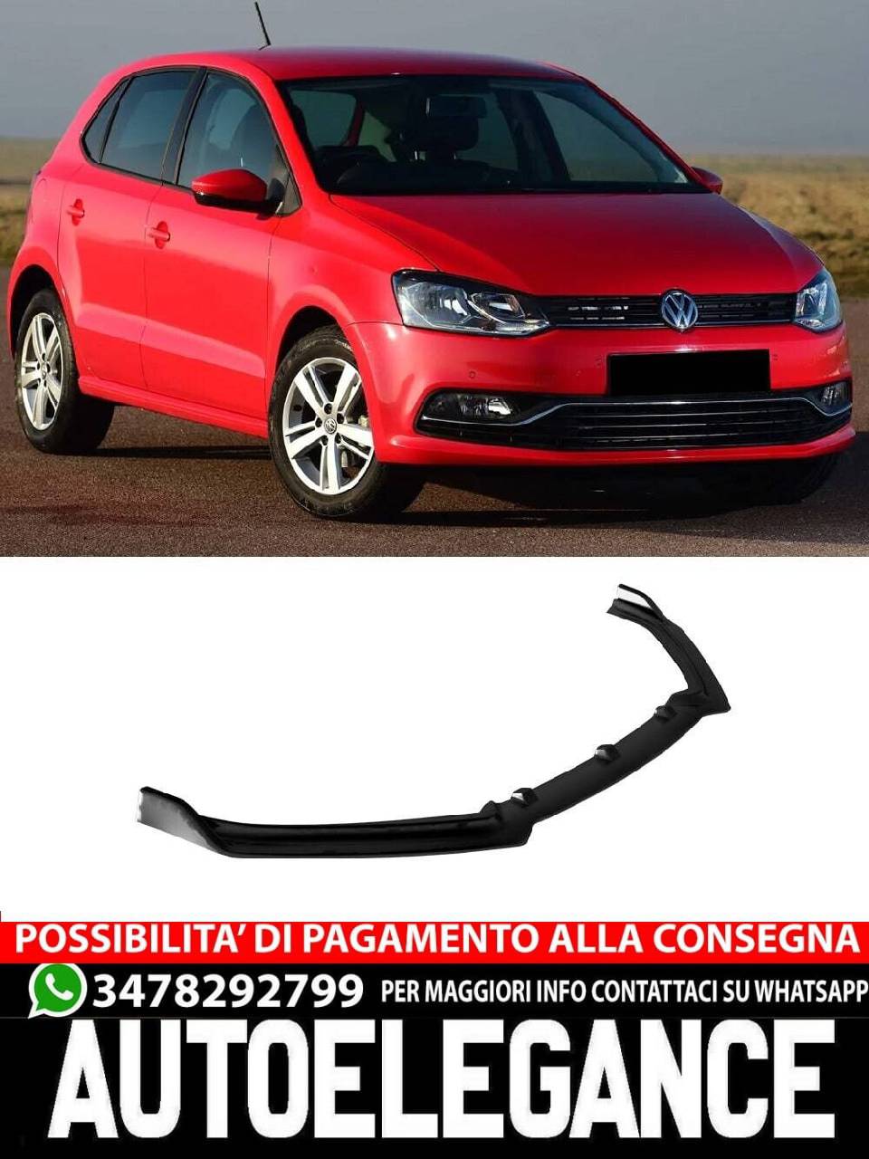 SPLITTER adatto per VW Polo MK5 6R/6C 2009-2017