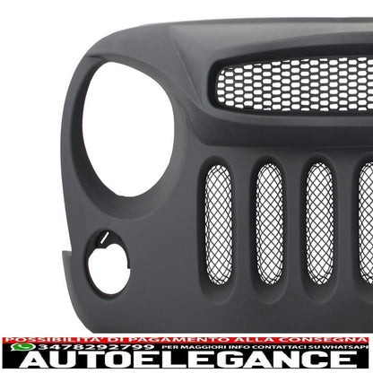 griglia anteriore centrale adatta per Jeep Wrangler / Rubicon JK (2007-2017) maschera Spettro design Angry Bird