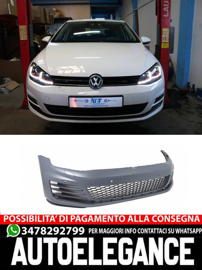 Paraurti anteriore con fari a LED  rosse adatte per VW Golf VII 7 5G (2013-2017)