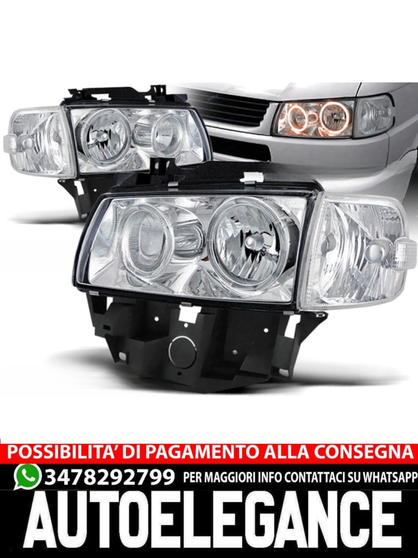 FARI ANGEL EYES CROMATI ADATTI COMPATIBILI PER VW T4 08.96-03.03 BUS