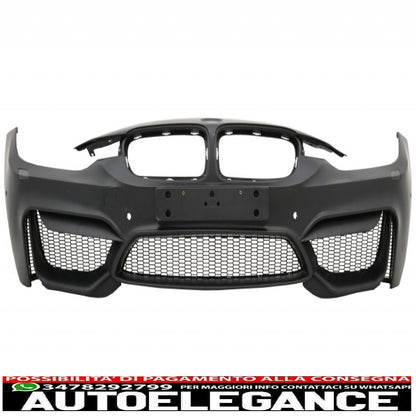 paraurti anteriore con parafanghi anteriori e minigonne laterali adatto per bmw serie 3 f30 f31 pre-lci e lci (2011-2018) design m4