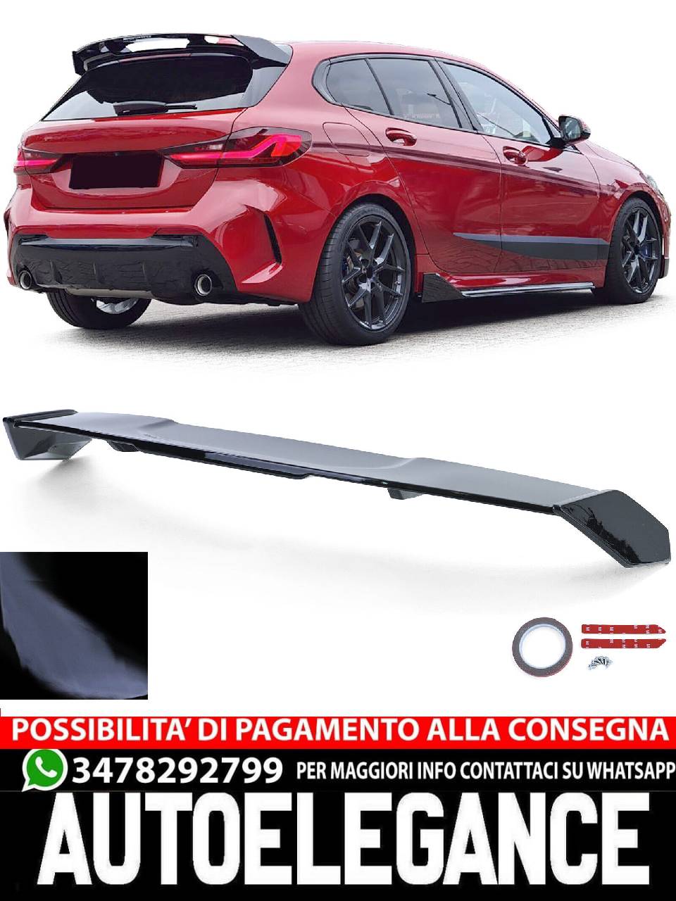 SPOILER adatto per BMW 1er F40 ab 19