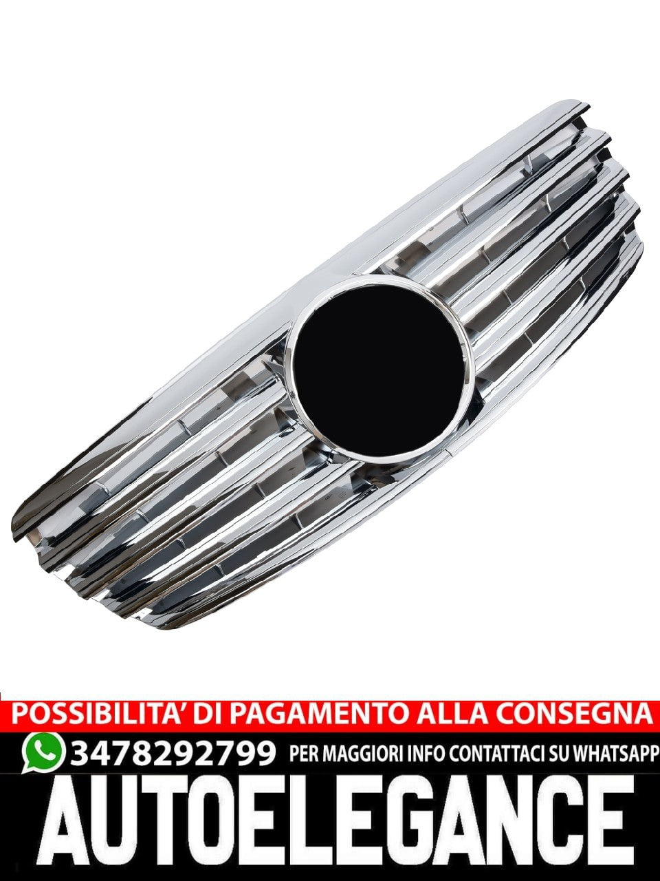 Griglia sportiva per Mercedes W211 S211 E 2002-04 / 2006 cromata AMG LOOK