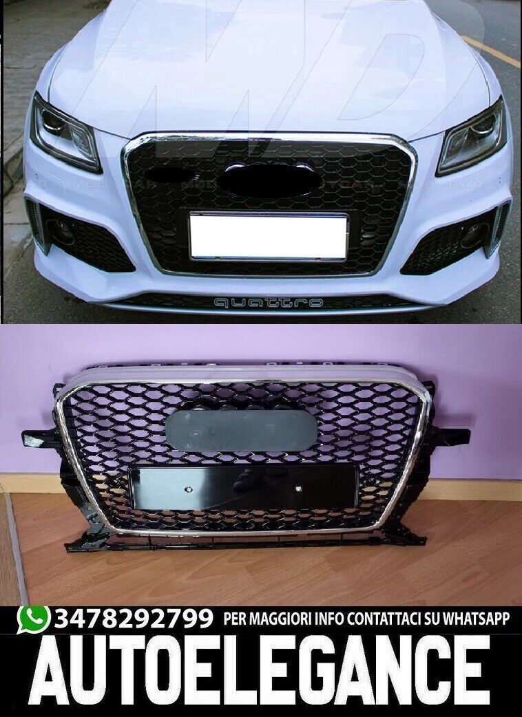 CALANDRA  ANTERIORE AUDI Q5 2012-2017 LIFT RSQ5  CROMATO 0584 AUTOELEGANCERICAMBI