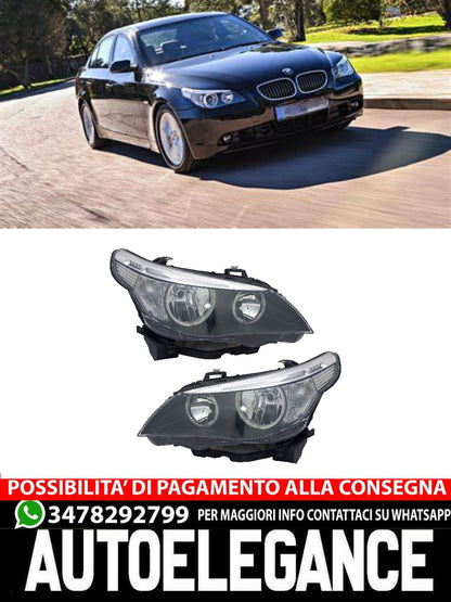 Headlight Set for BMW 5 Series E60 E61 2003-2007 H7 LWR Actuator Halogen 