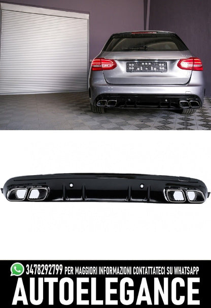 Paraurti posteriore Diffusore adatto per Mercedes Classe C W205 S205 (2014-2020)