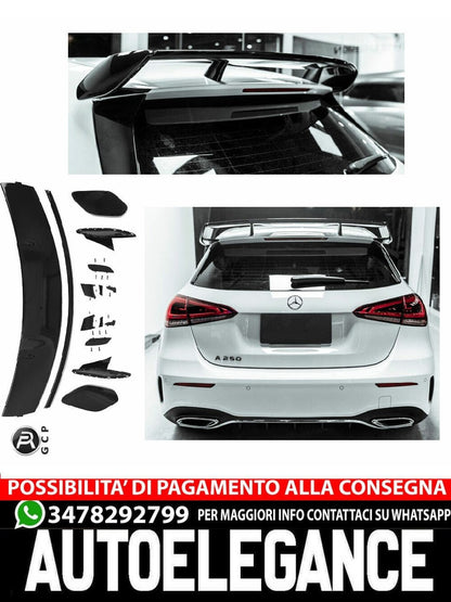 SPOILER SUL TETTO ALA POSTERIORE AMG LOOK NERO PER MERCEDES W177 CLASSE A