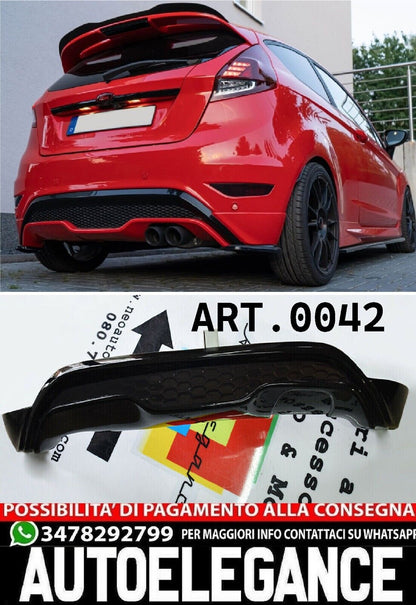 DIFFUSORE ADATTO PER FORD FIESTA FIESTA MK7 2008-2017 LOOK ST GREZZO