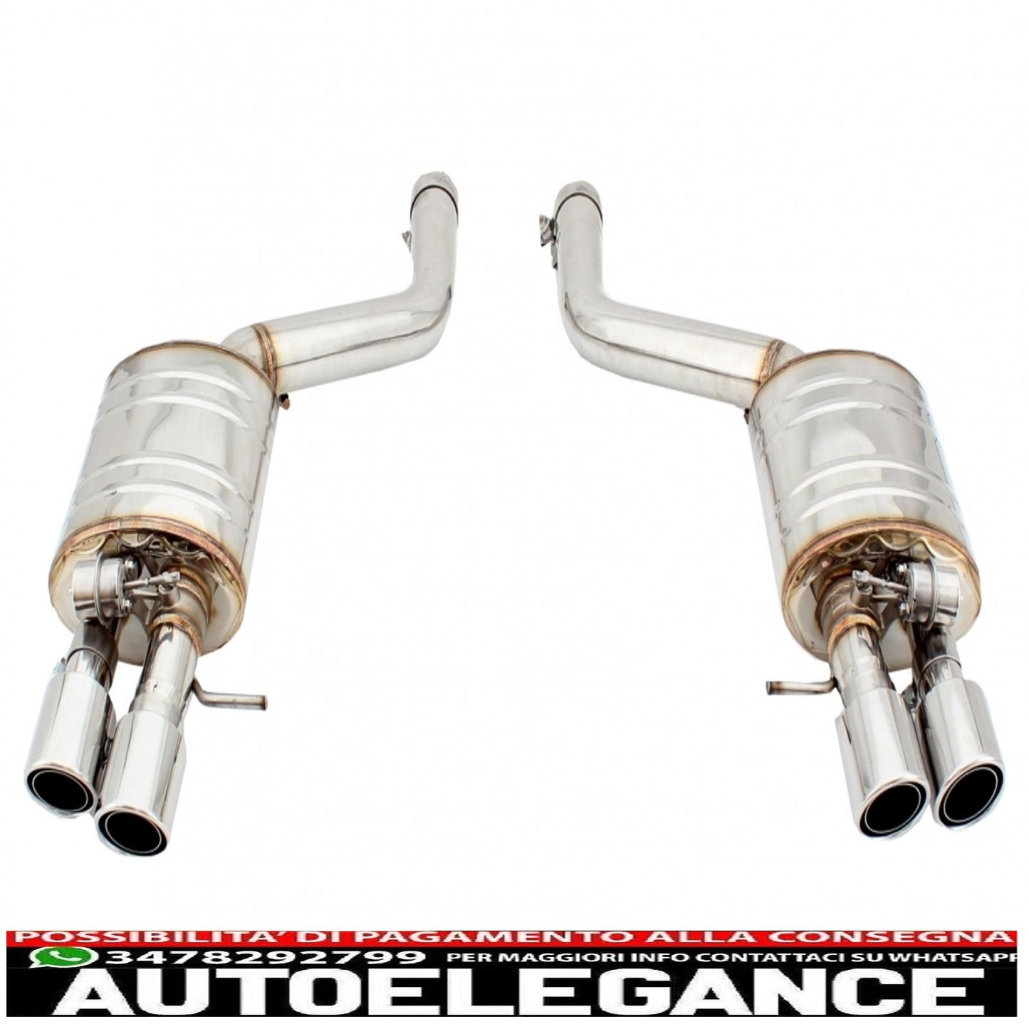 complete exhaust system suitable for bmw 5 series f10 (2011-2016) petrol 1.6/2.0 l 520i n2b20/nb20b16 / 528i nb20b20 turbo i4 twin double tailpipes m5 m sport design with Valvetronic