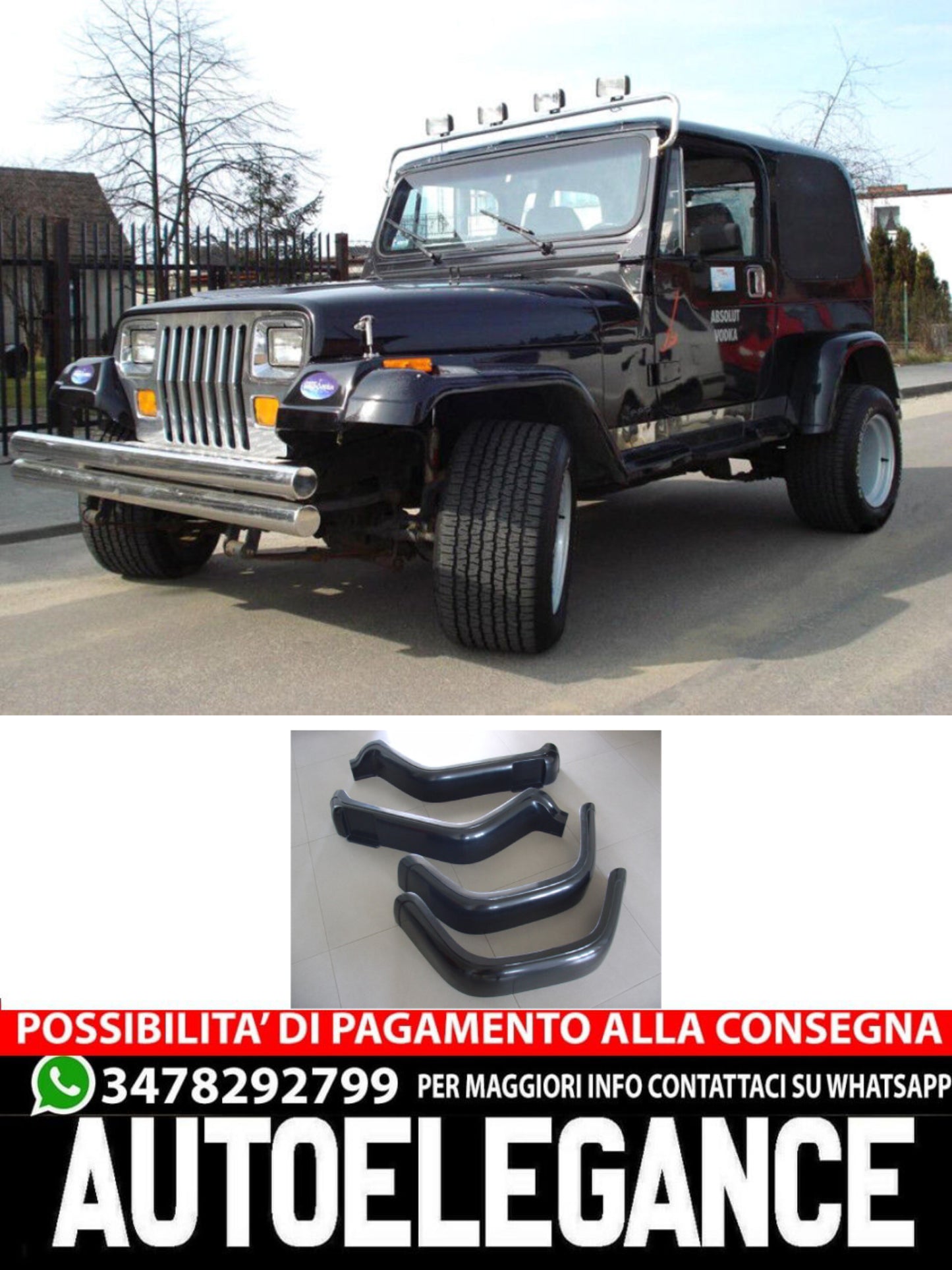 PARAFANGHI ADATTI PER JEEP WRANGLER YJ ( 1987 - 1996 )