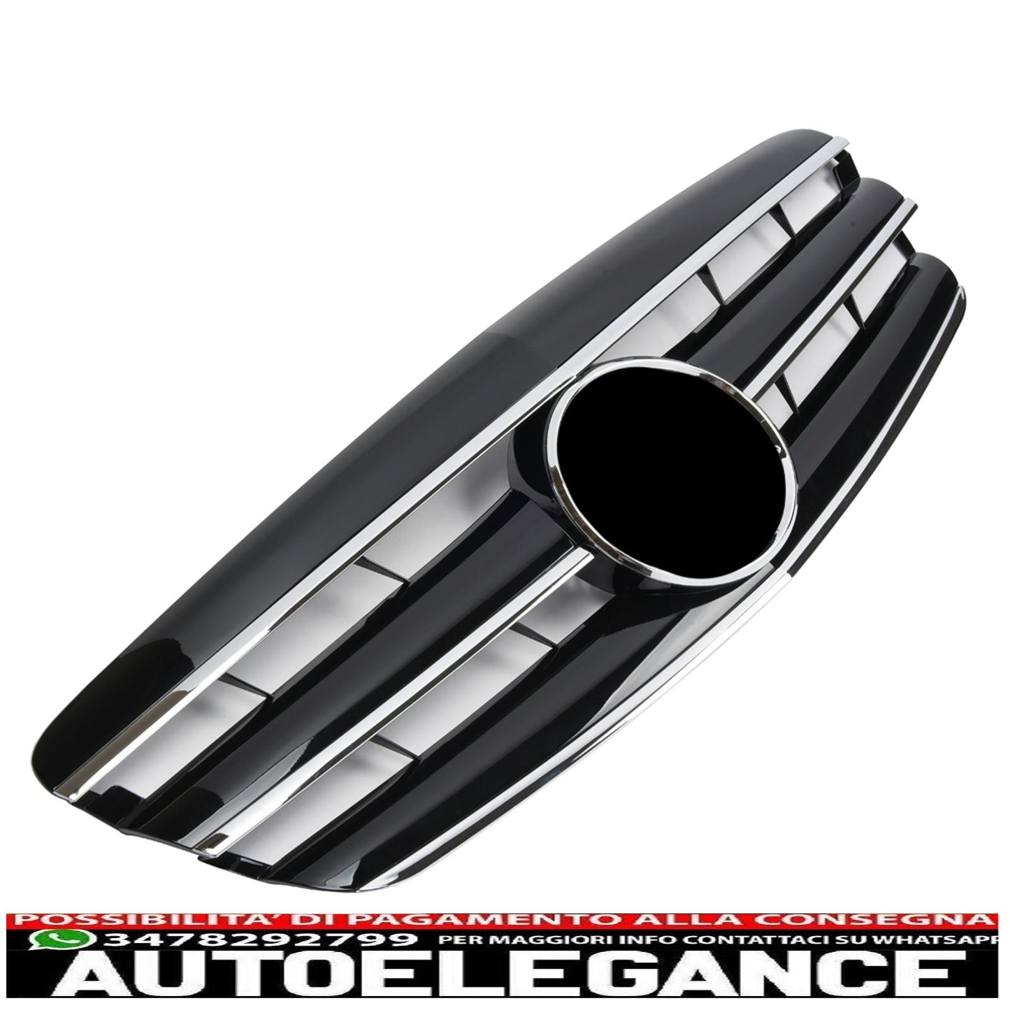 Griglia sportiva per Mercedes W221 S 2005-2009 cromata nera AMG look