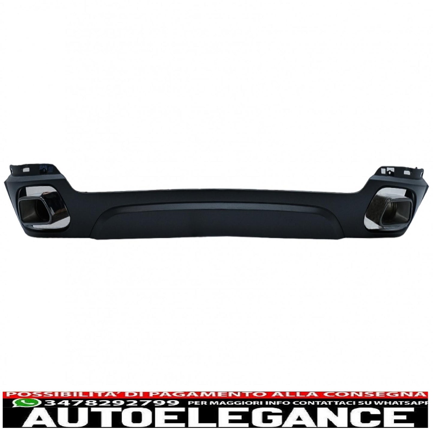 Diffusore mantovana per paraurti posteriore con terminali di scarico quadrati adatto per BMW X5 F15 (2013-2018) design m-tech V8 per paraurti posteriore standard edizione grigio scuro