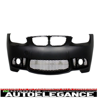 paraurti anteriore con parafanghi anteriori e minigonne adatto a bmw serie 3 e92 coupe e93 cabrio (2006-2009) m3 look senza pdc e proiettori