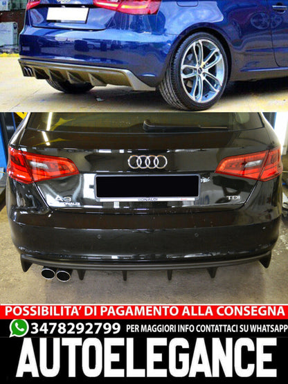 DIFFUSORE  POSTERIORE ADATTO PER AUDI A3 8V (2013-2016)