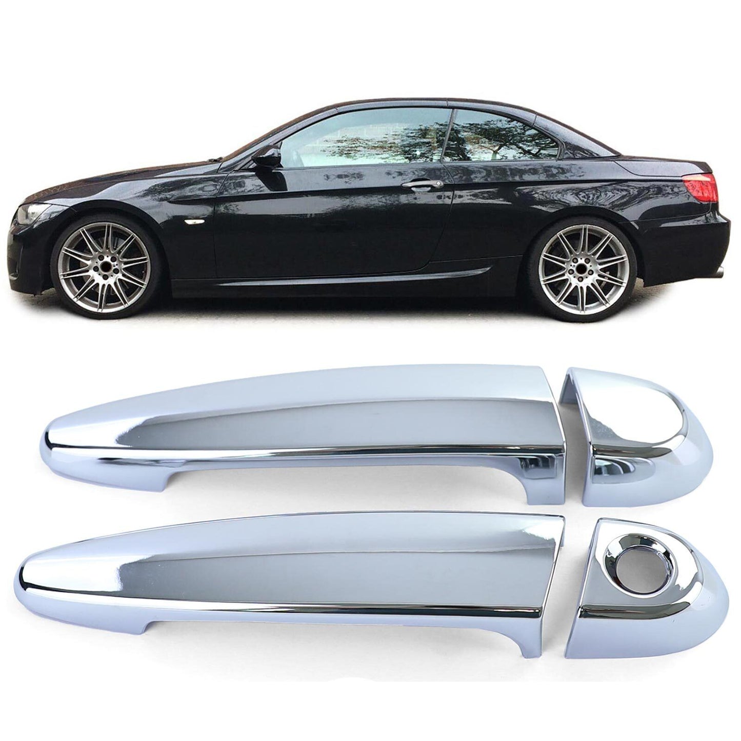 Copri maniglia della porta copertura cromata adatta per BMW Serie 3 E92 93 Serie 1 E81 E82 E88 AUTOELEGANCERICAMBI