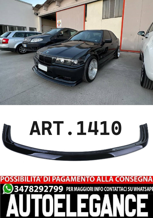 SPLITTER ANTERIORE ADATTO PER BMW E36 NERO LUCIDO MTECH LOOK SPORTIVO