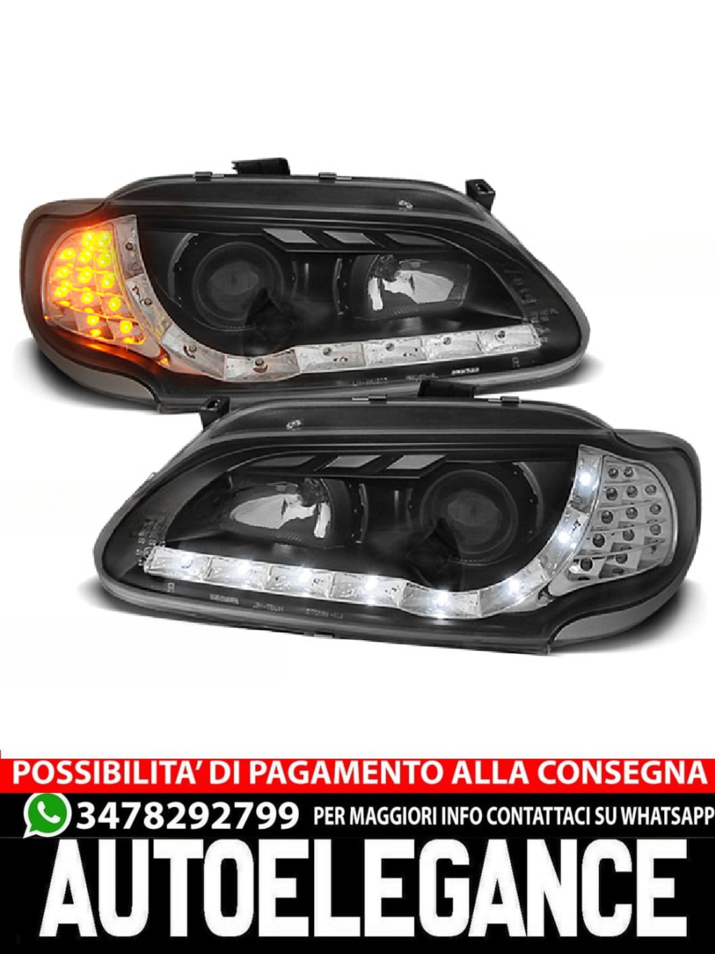 FARI PER RENAULT MEGANE/SCENIC 96-02.99 DAYLIGHT NERO