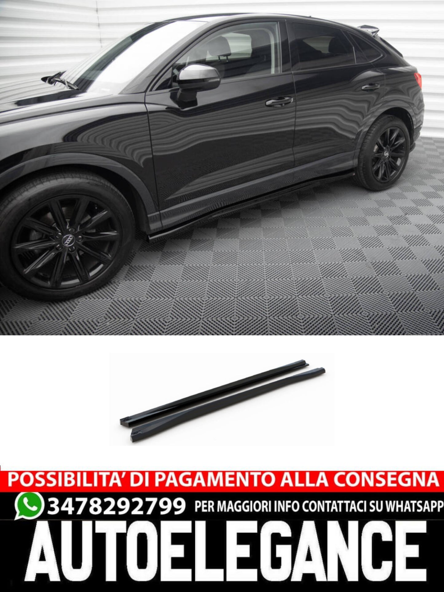MINIGONNE LATERALI ADATTE PER AUDI Q3 SPORTBACK F3  (2019-)