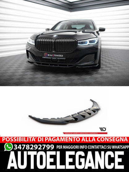SPLITTER ANTERIORE adatto compatibile per V.2 BMW 7 G11 FACELIFT  (2019-2022)