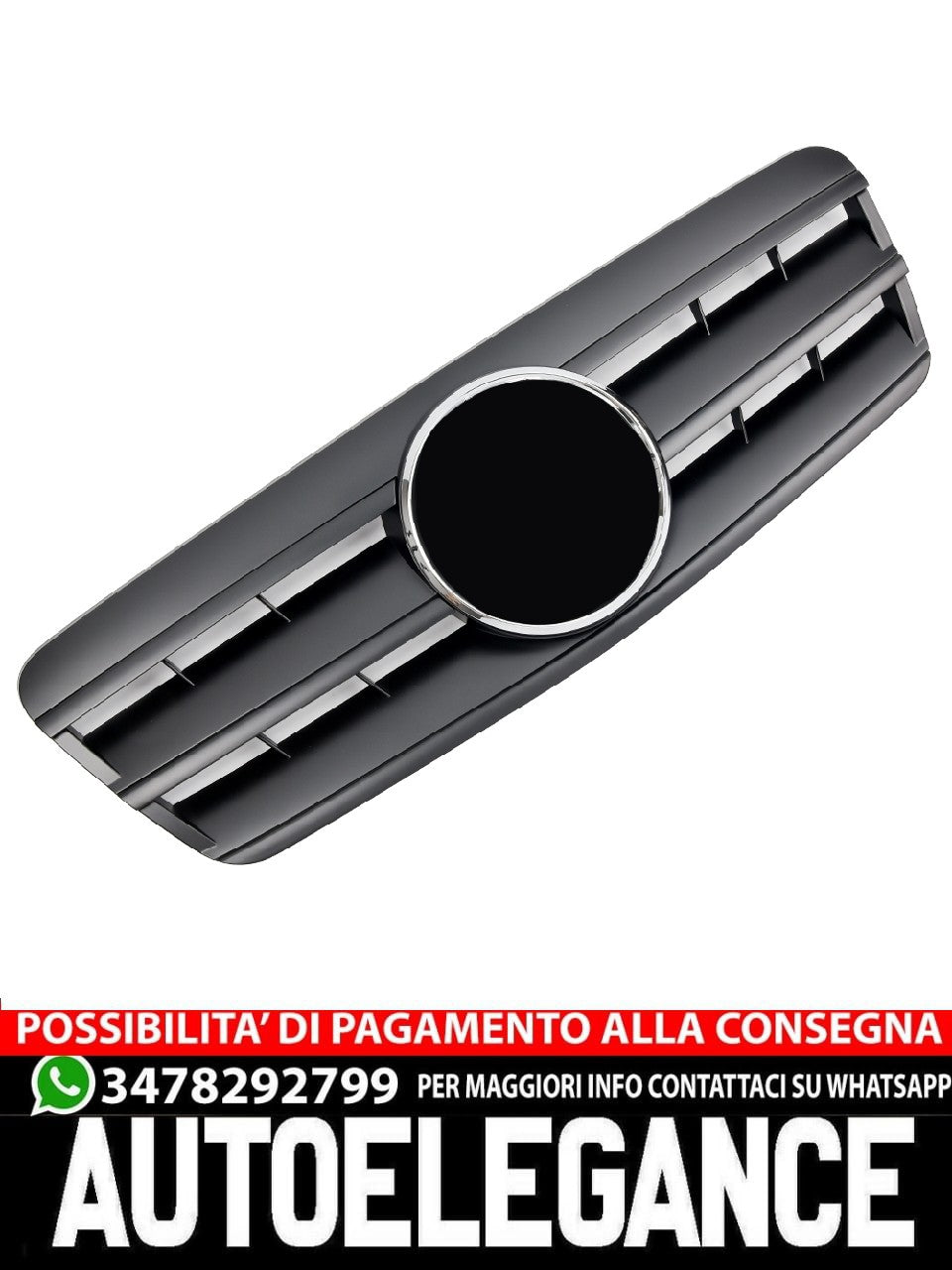 Griglia sportiva per Mercedes C208 A208 CLK Nero opaco AMG LOOK