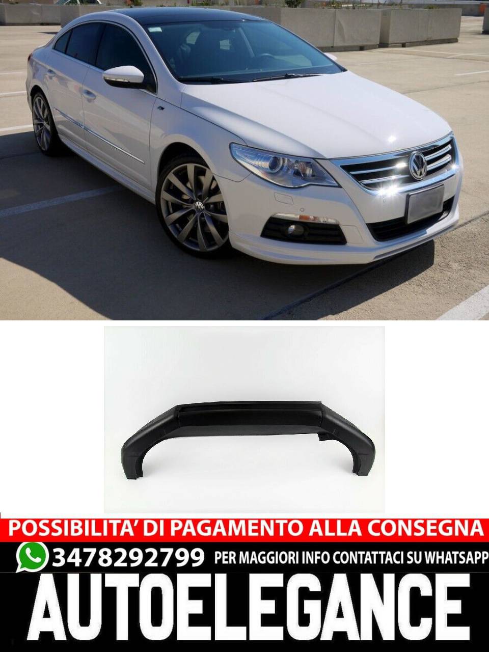SPOILER adatto per VW PASSAT CC R LINE 2008-2011