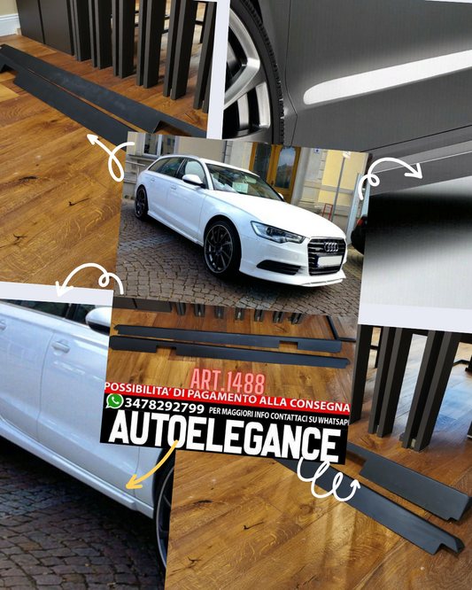 SKIRTS SUITABLE FOR AUDI A6 4G C7 2011-2018 TUNING LOOK ROUGH SPORTY DESIGN 