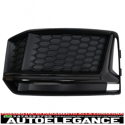 lower bumper grille side grills fit for audi a4 b9 sedan avant s-line (2016-2018) rs4 design black edition