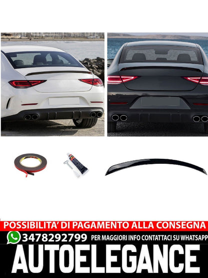 Adatto per MERCEDES C257 CLS Coupé SPOILER POSTERIORE LABBRO NERO LUCIDO