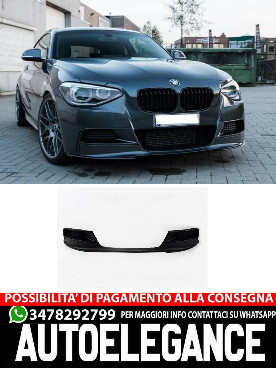 ⭐FRONT SPLITTER SUITABLE FOR BMW 1 SERIES F20 F21 2011-2015 ⭐