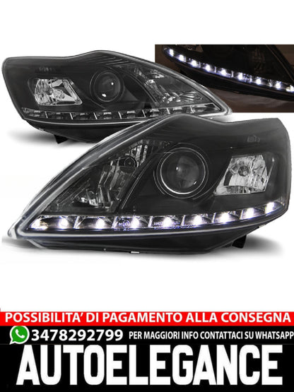 FARI ADATTI PER FORD FOCUS II 02.08-10 NERO DAYLIGHT