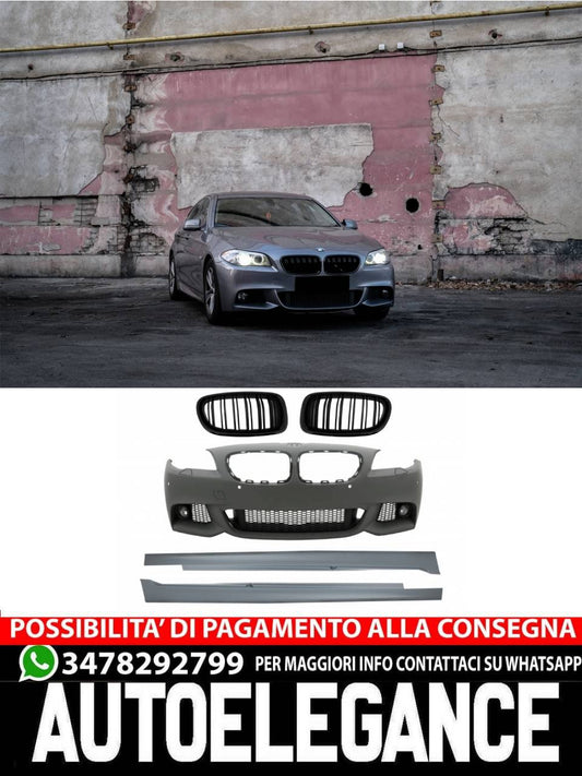 Front bumper with side skirts, grilles suitable for BMW 5 Series F10 F11 Non LCI 