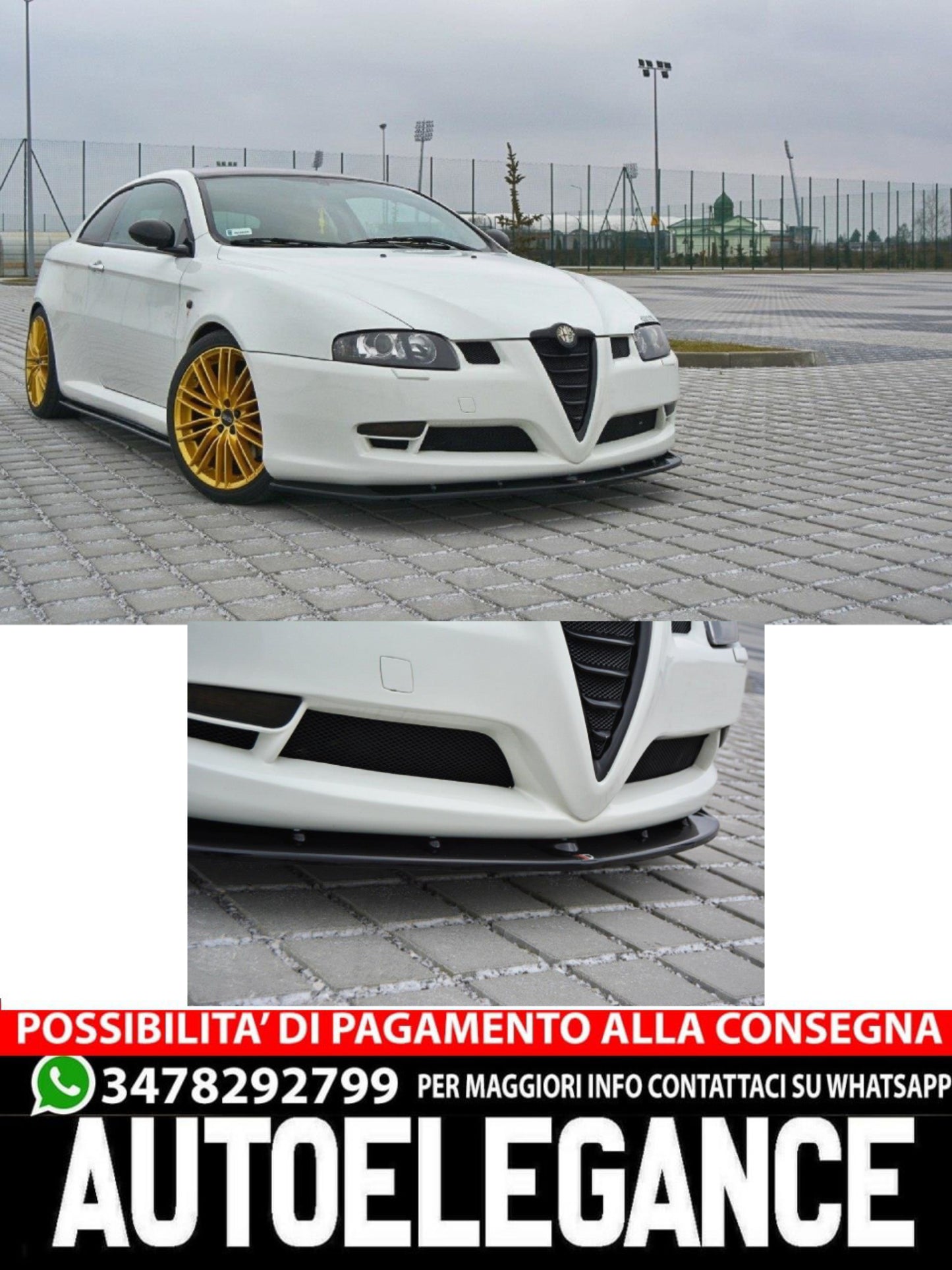 SPLITTER ANTERIORE V.1 ADATTO PER ALFA ROMEO GT 2004-2010