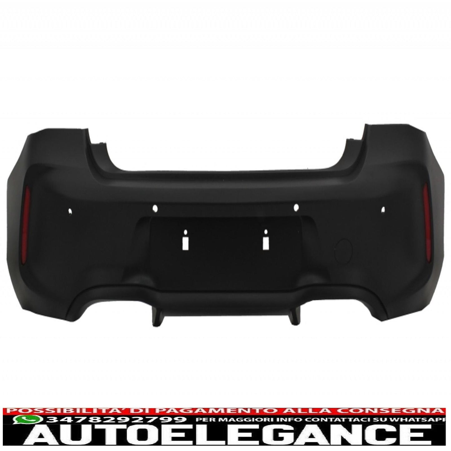 Rear Bumper Suitable for BMW 1 Series F20 F21 LCI (2015-06.2019) with M2 Design Carbon Fiber Dual Exhaust Tips