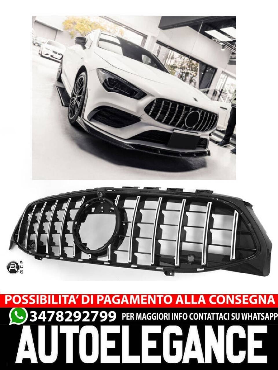 Griglia sportiva per Mercedes C118 Classe CLA in PANAMERICANA AMG LOOK