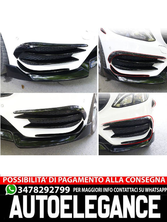 ADATTO PER MERCEDES W205 CLASSE C AMG LINE (VOR FACELIFT) SPOILER ANTERIORE A... AUTOELEGANCERICAMBI