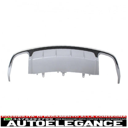 Diffusore mantovana per paraurti posteriore con terminali di scarico adatto per audi a6 4g facelift (2015-2018) berlina limousine s6 design