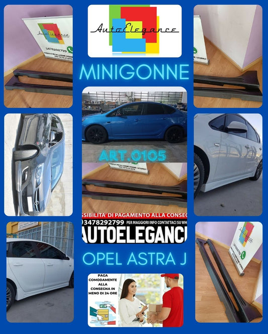 SKIRTS SUITABLE FOR OPEL ASTRA J 2009-2020 ROUGH LOOK SPORTY DESIGN