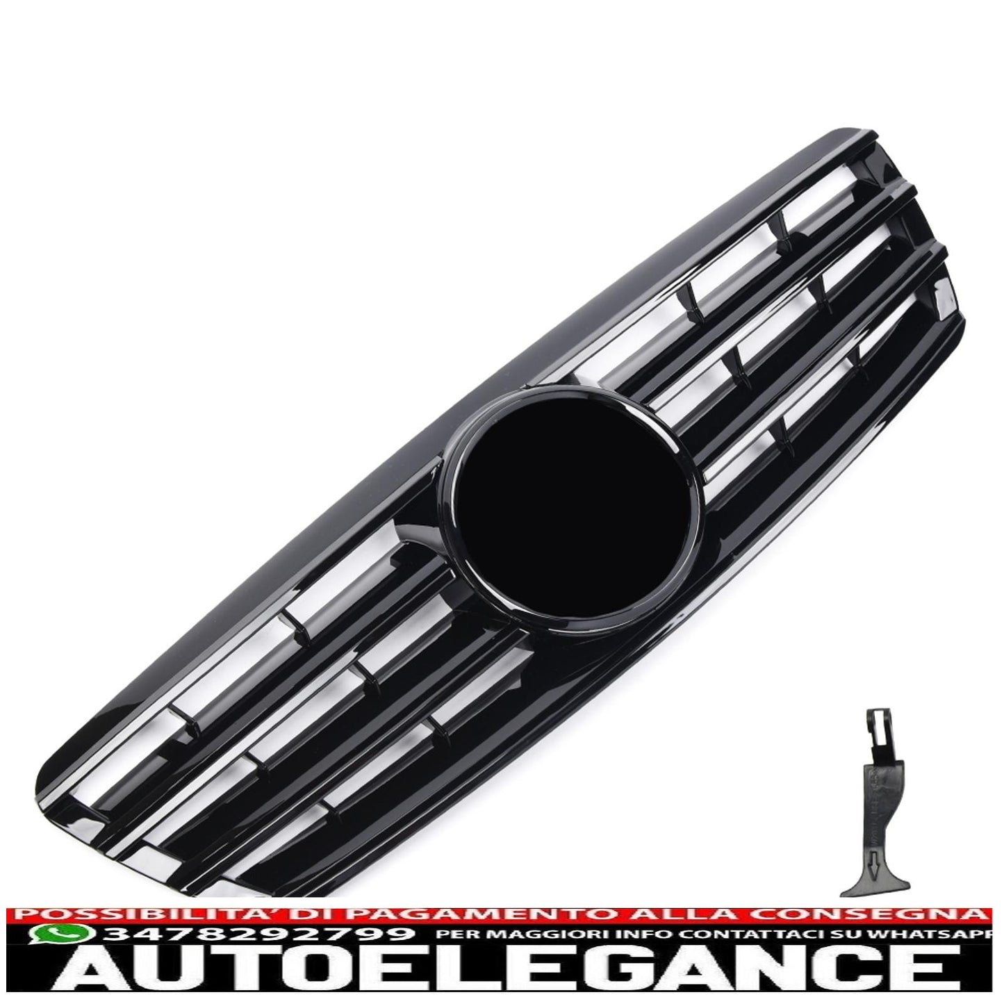 griglia sportiva griglia radiatore adatta per mercedes w203 s203 nero lucido