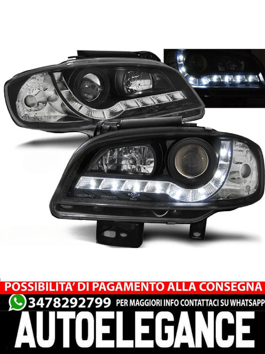 FARI ANTERIORI DAYLIGHT NERO per SEAT IBIZA/CORDOBA 09.99-03.02