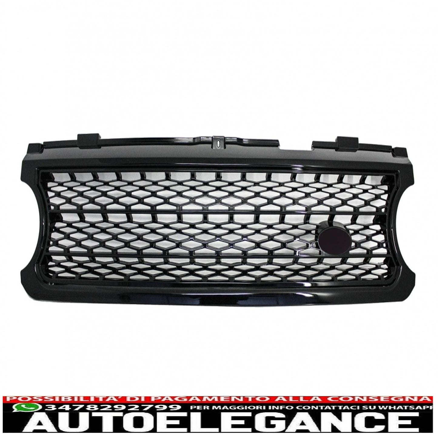 gruppo griglia centrale e prese d'aria laterali adatto per land rover vogue iii l322 (2006-2009) all black autobiography supercharged edition