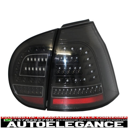 full led rear lights suitable for vw golf v 5 left hand drive (2004-2009) black urban style